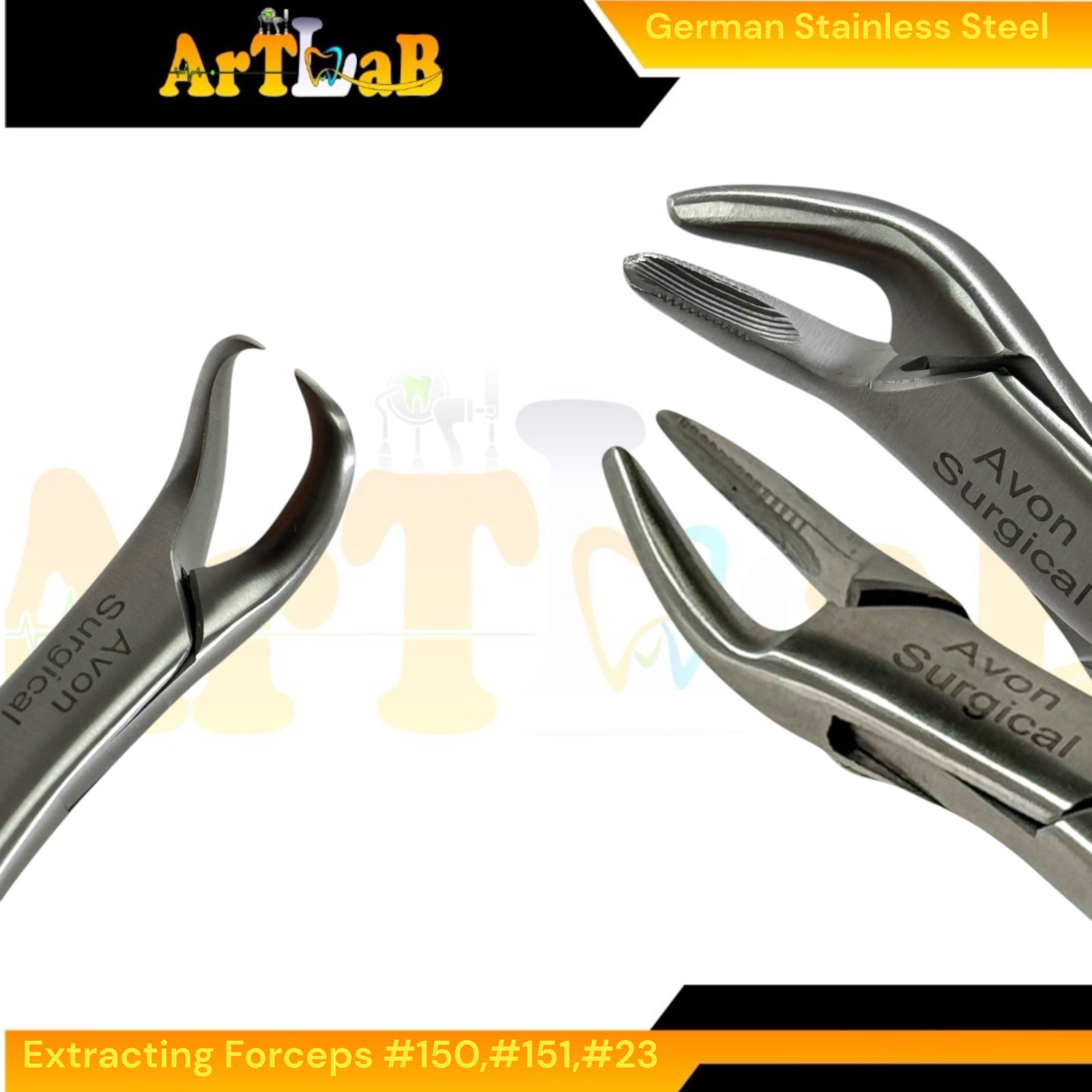 Extraction Forceps Upper Molars, Lower Molars, Universal -German Stainless Steel