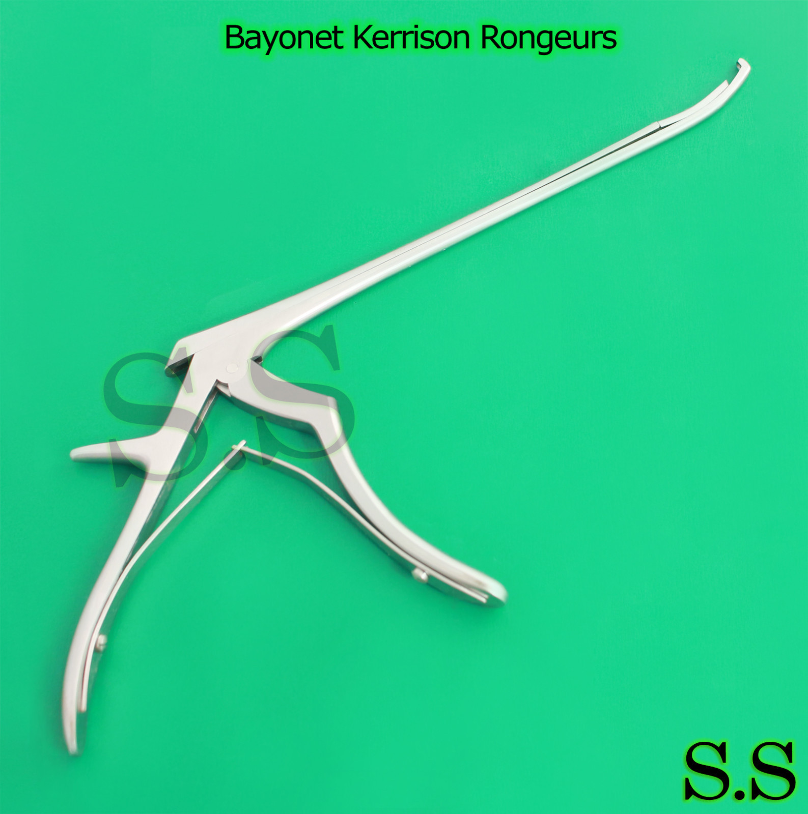 4 Bayonet Kerrison Rongeurs 8″ 45° Curved Up +1mm+ 2mm+ 3mm+ 4mm+ Surgical Instr