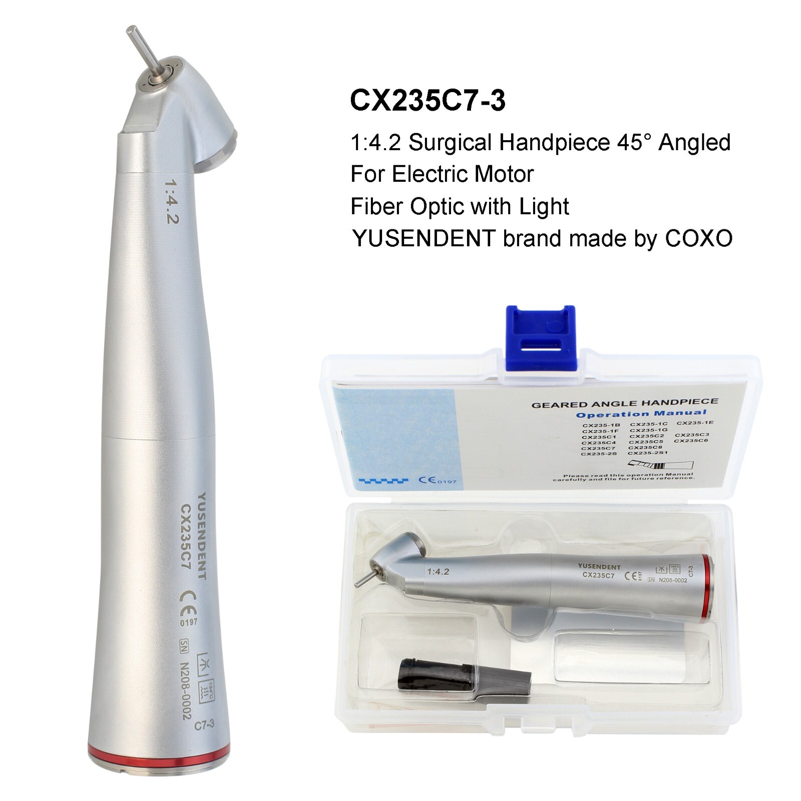 COXO Dental Electric Motor LED 1:5 Contra Angle 6:1 Endo Handpiece C PUMA Master