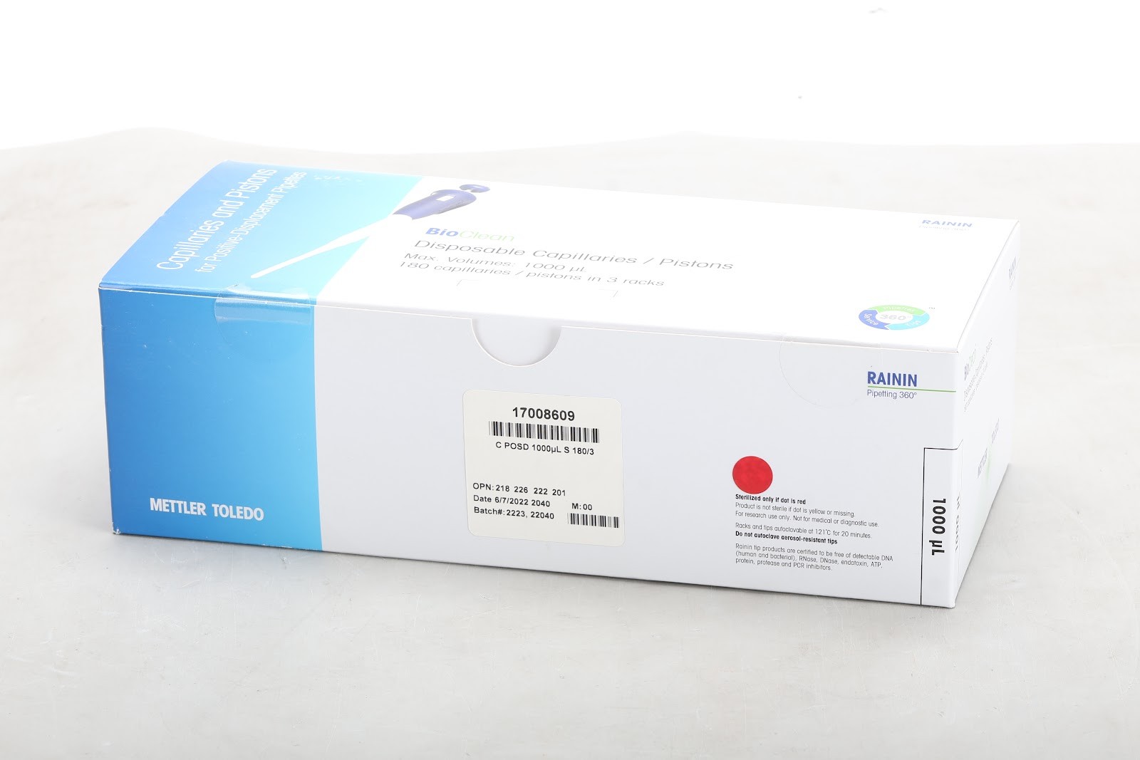 Mettler Toledo Rainin, Positive-Displacement Pipette 100-1000 uL 17008609 – NEW