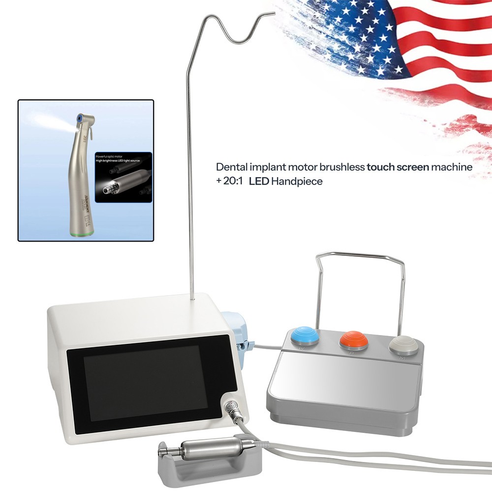 Dental Implant Motor Brushless Surgical Touch Screen Machine +20:1 LED Handpiece