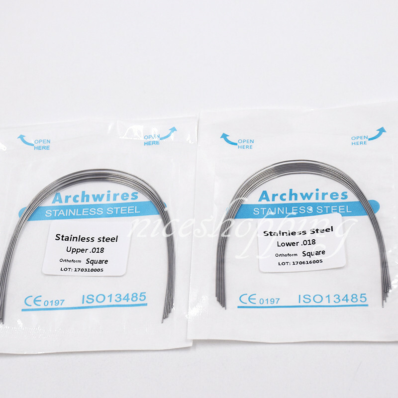 10 Packs Dental Orthodontic Stainless Steel Round Arch Wire Upper/Lower 012-020