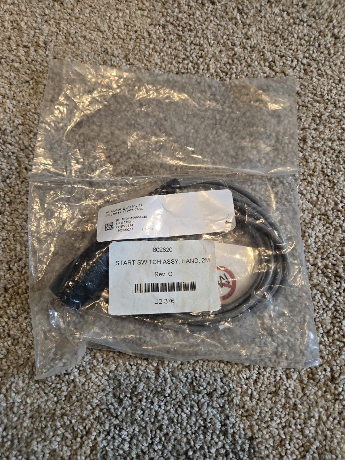 MALLINCKRODT GUERBET 802620 START SWITCH ASSY, HAND- NEW