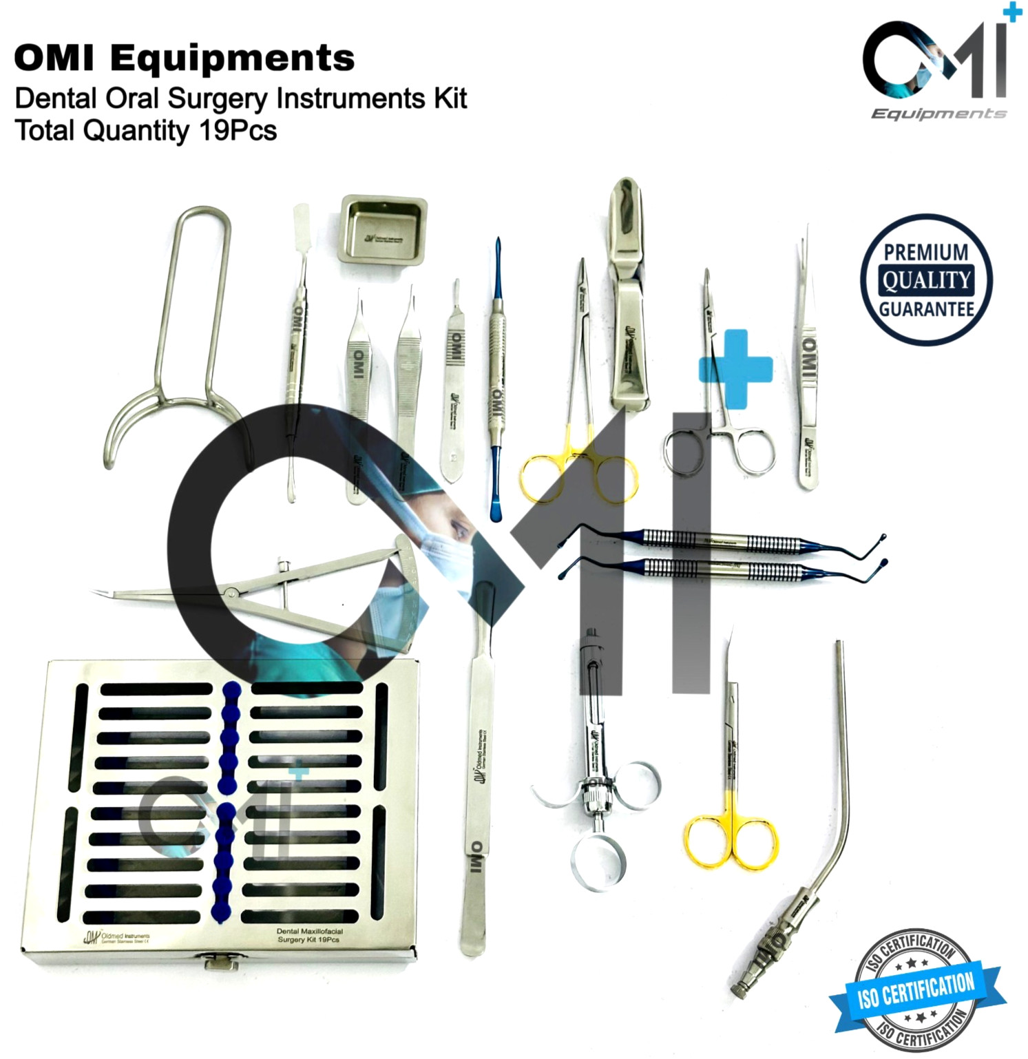 Dental Micro Oral & Maxillofacial Kit Of 19 PCs Dental Surgery Instruments Set