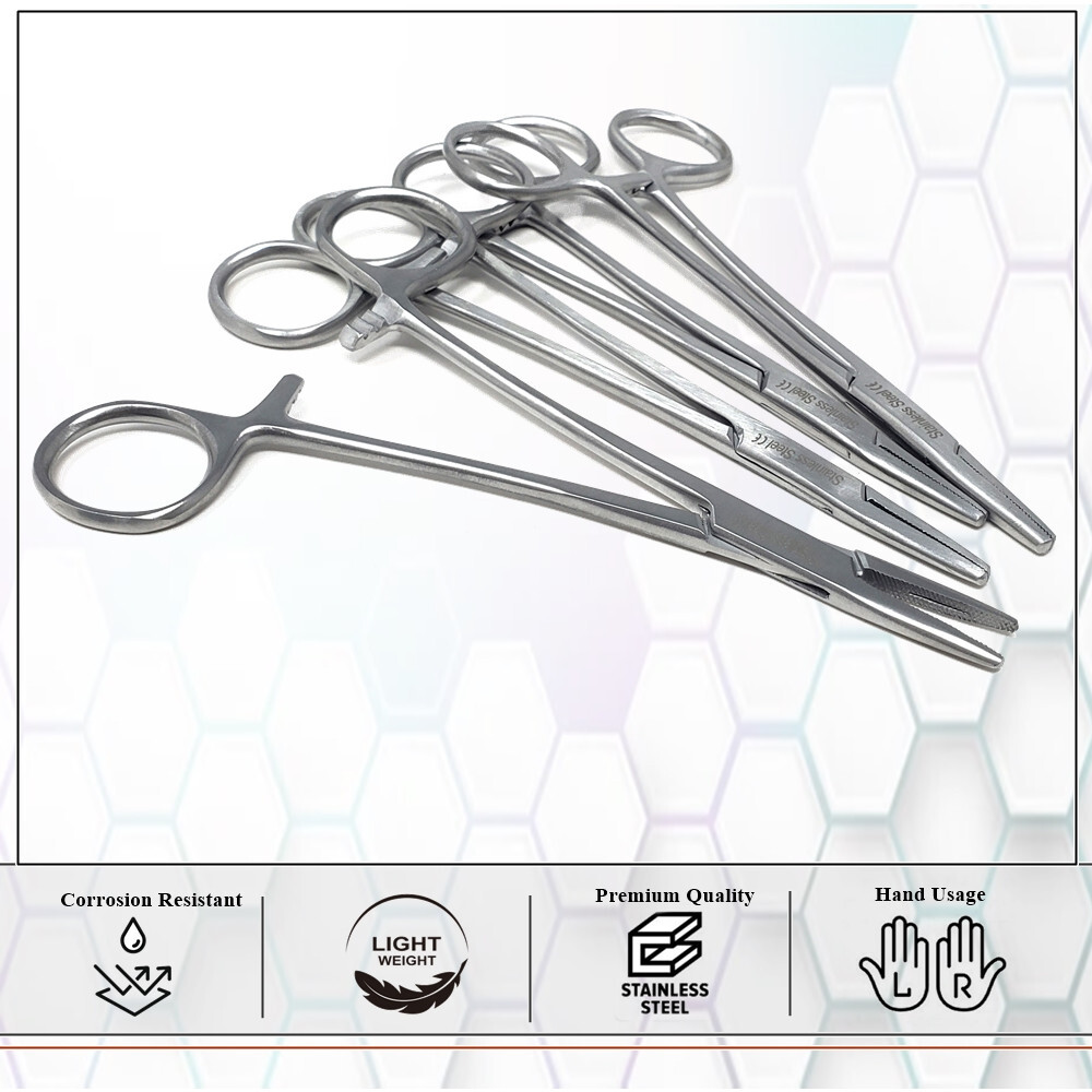 Surgical Needle Holder with Serrated Tips for Practicing Suturing Tasks 5.5″