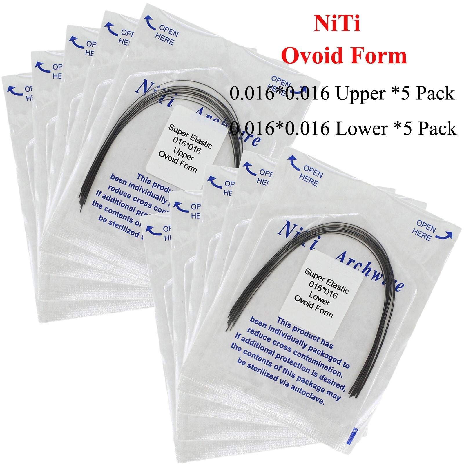 Dental Orthodontic Arch Wire NiTi Rectangular Stainless Steel SS Natural Ovoid