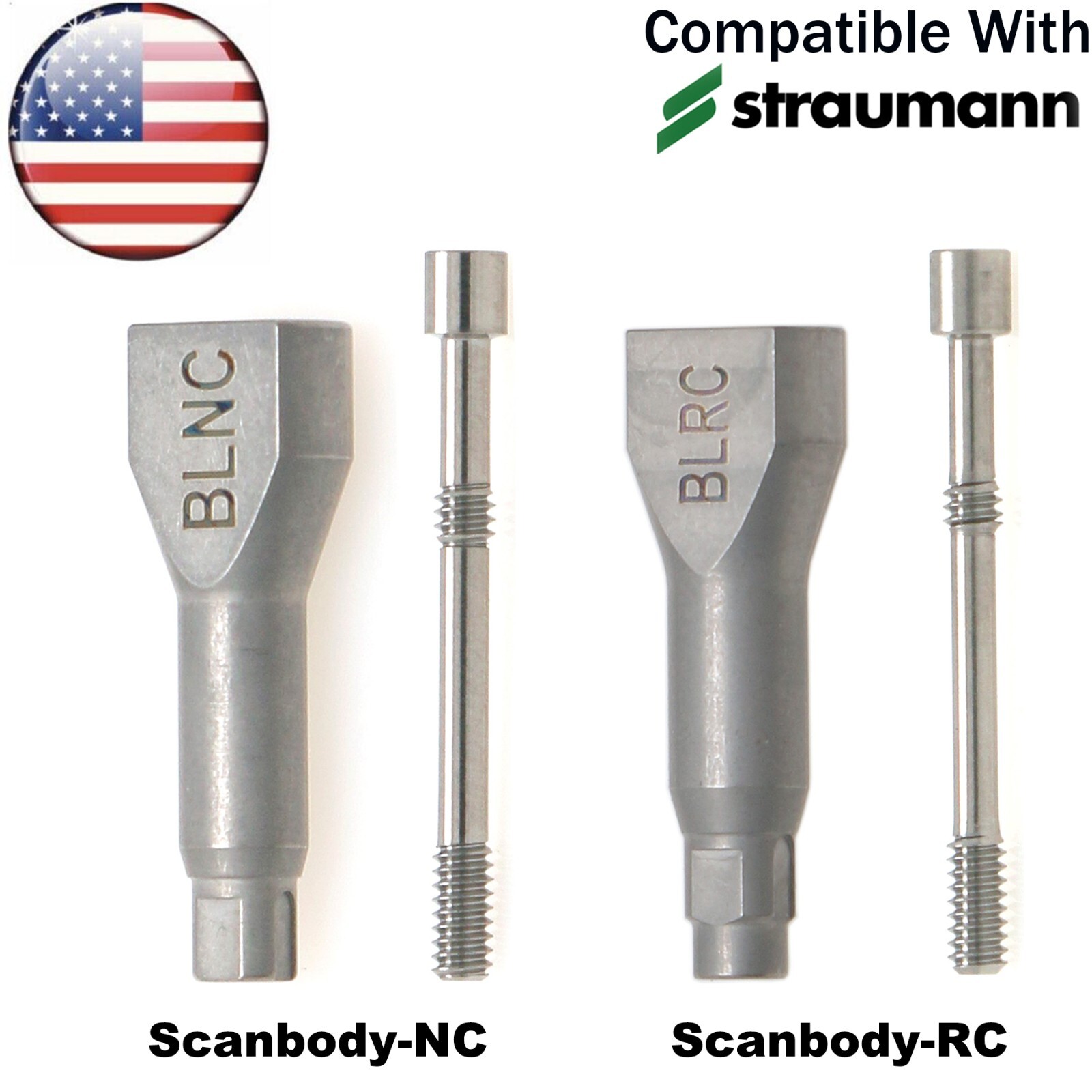 US ITl Dental CAD/CAM Lab Implant ScanBody Analog NC/RC Fit Straumann BL/BLT