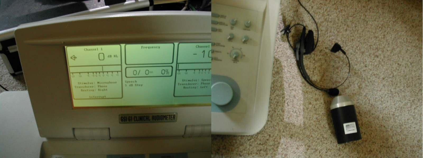 New GSI 61 Audiometer headset N/C Mic+Monitor ” Original Equipment “