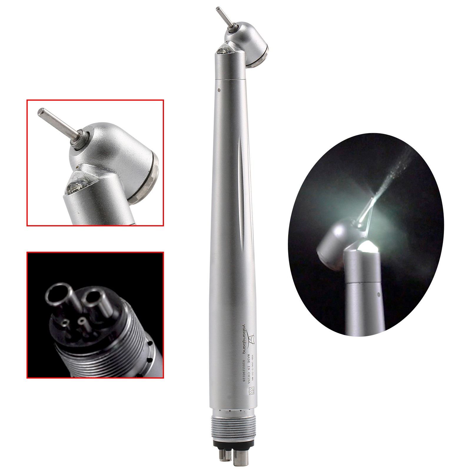 NSK Style Dental 45 Degree Surgical High Speed Handpiece Push Button LED 2/4Hole