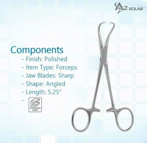 3 Pcs Backhaus Towel Clamp forceps 5.25″ Surgical Medical O.R Grade Instruments