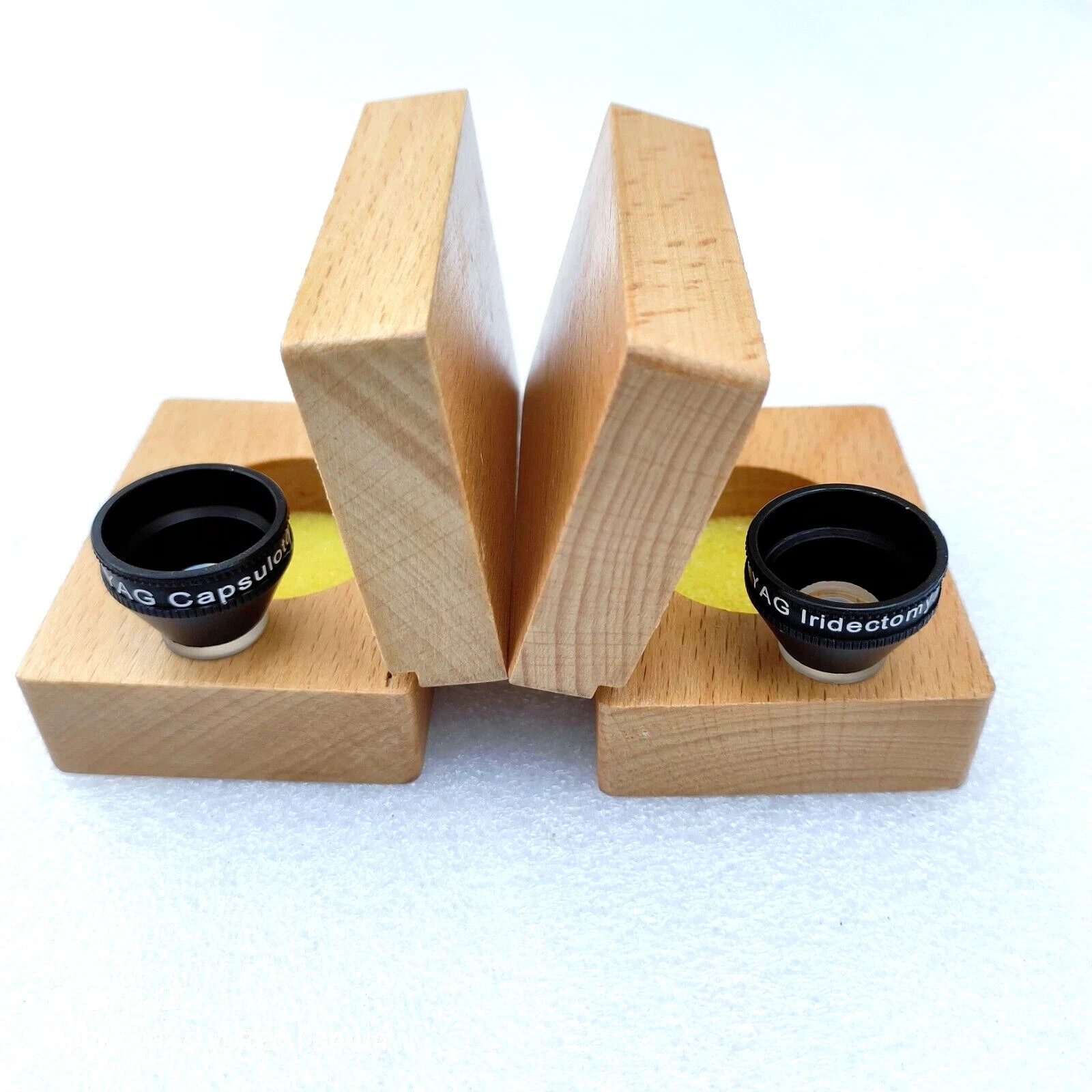YAG Iridectomy &YAG Capsulotomy Lens Combo With Protective Wooden Case Free Ship