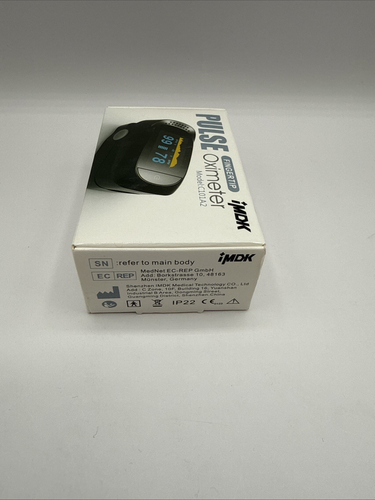 IMDK C101A2 Fingertip Pulse Oximeter OLED Display Black Cardiology