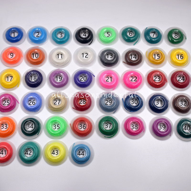 10 Roll Dental Ortho Elastic Ultra Power Chain Rubber Band Short Type 44 Colors