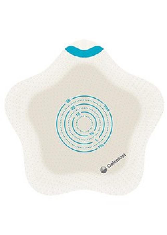 Coloplast SenSura Mio Kid Pouch 0-1.375″ Open No Flange Star Adhesive Coupling 5