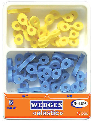 Dental Elastic Fixing Wedges Matrix Matrices Rubber Dam wooden Composite 40pcs