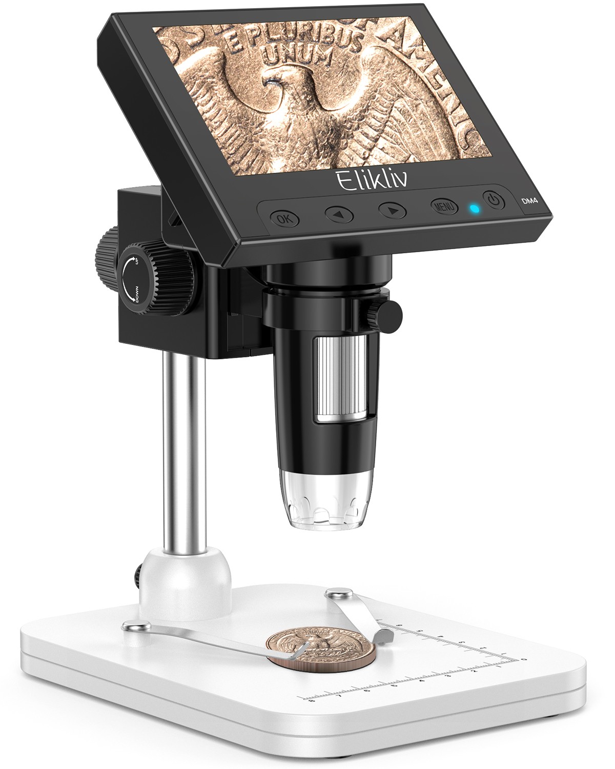 Elikliv 1000X Digital Microscope 4.3” LCD Screen PCB Repair Coin Magnifier Used
