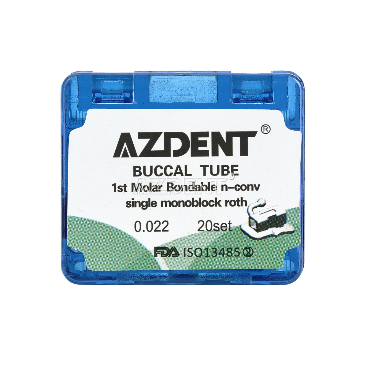 Tubos bucales adheribles de ortodoncia dental 1er molar Roth 0.022 monobloque
