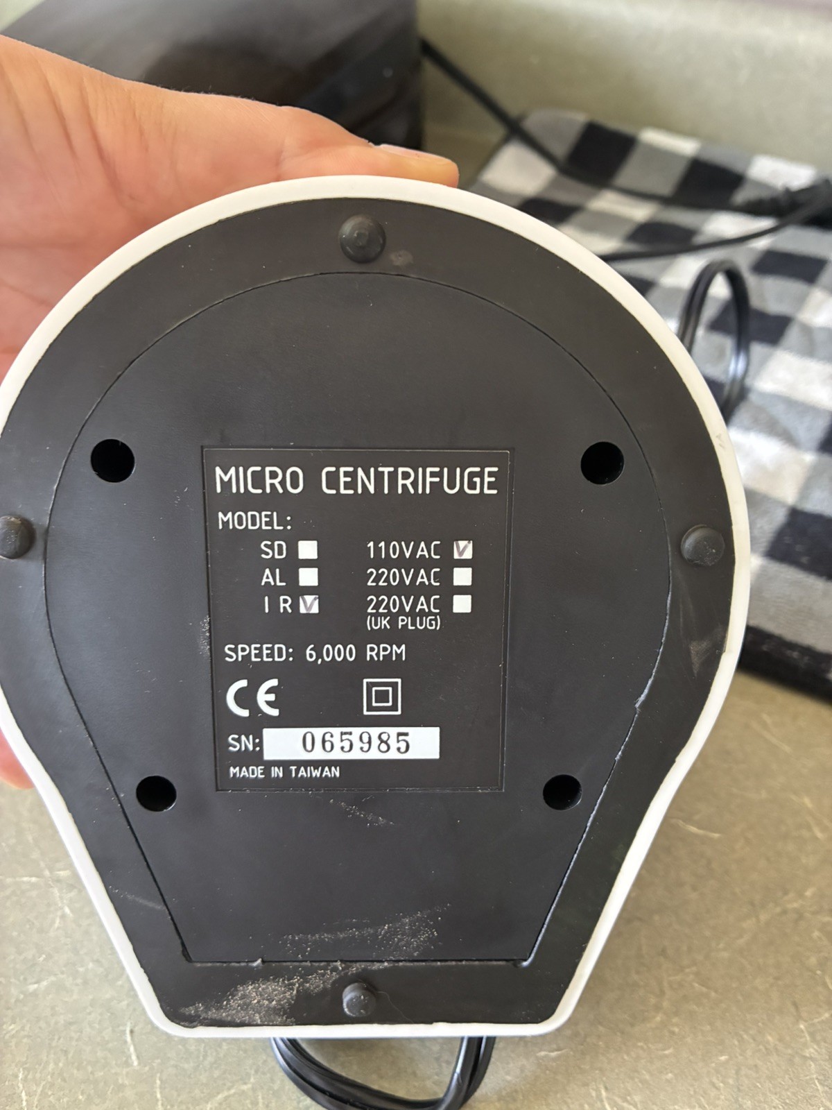 USA SCIENTIFIC MICRO CENTRIFUGE IR 110VAC