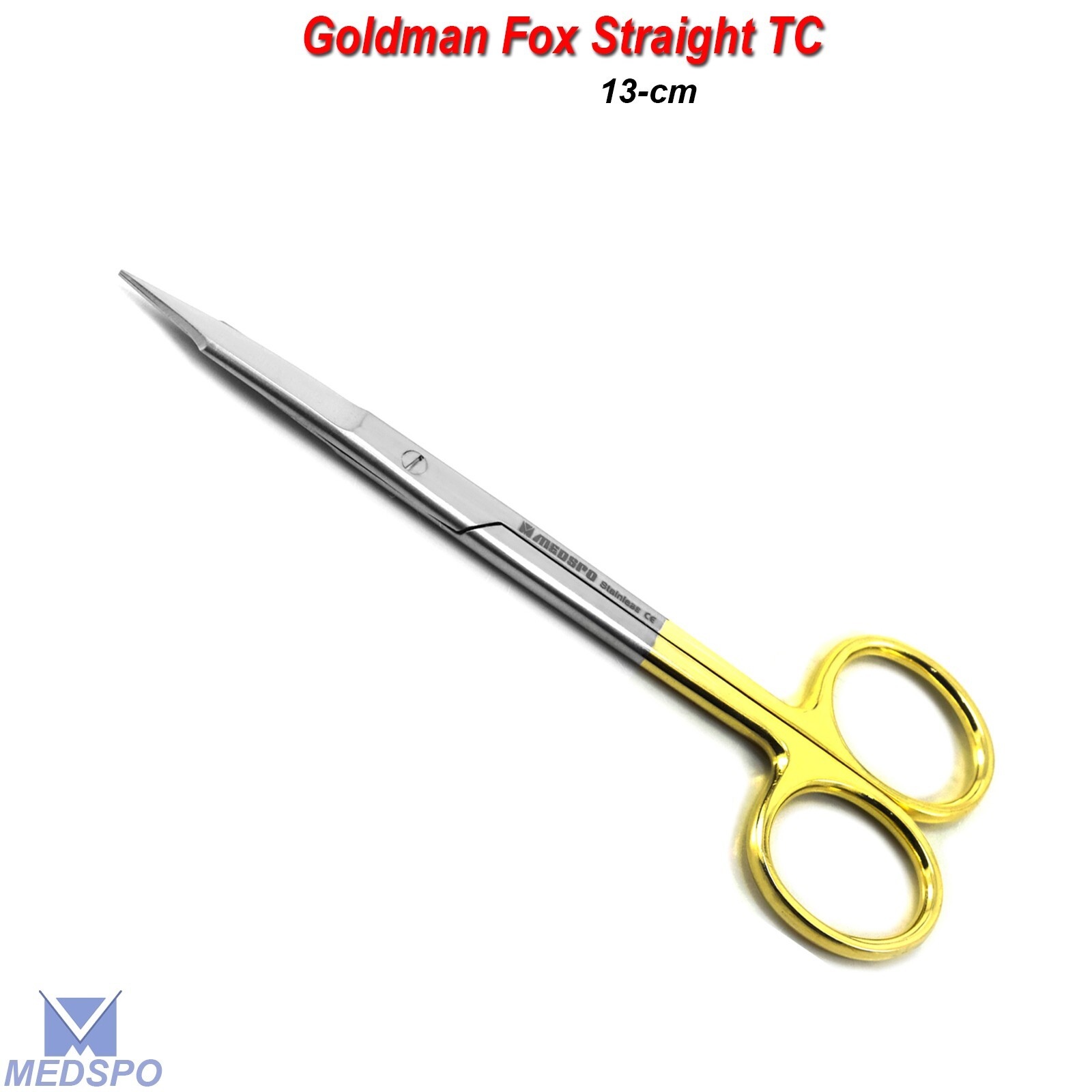 Goldman Fox Scissors Straight TC Tungsten Dental Carbide Tissue Suture Surgical