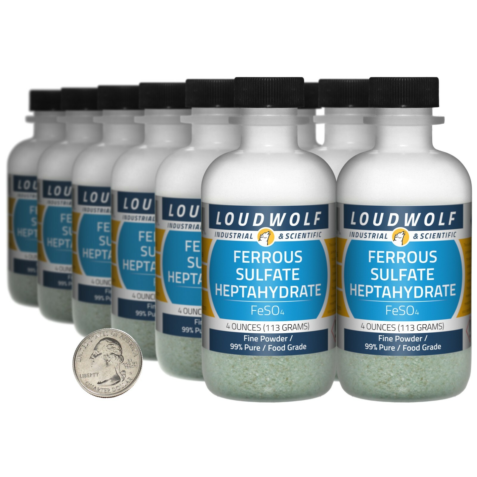 Ferrous Sulfate / 3 Pounds / 12 Bottles / 99% Pure Food Grade / Fine Powder