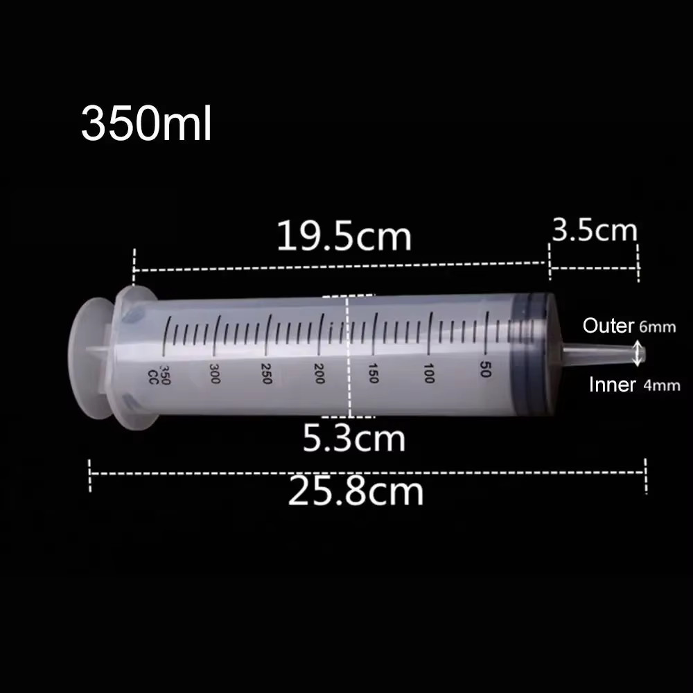 1Pc 150Ml-500Ml Large Capacity Syringe Syringes Reusable Pump Measuring 1.3M Tub