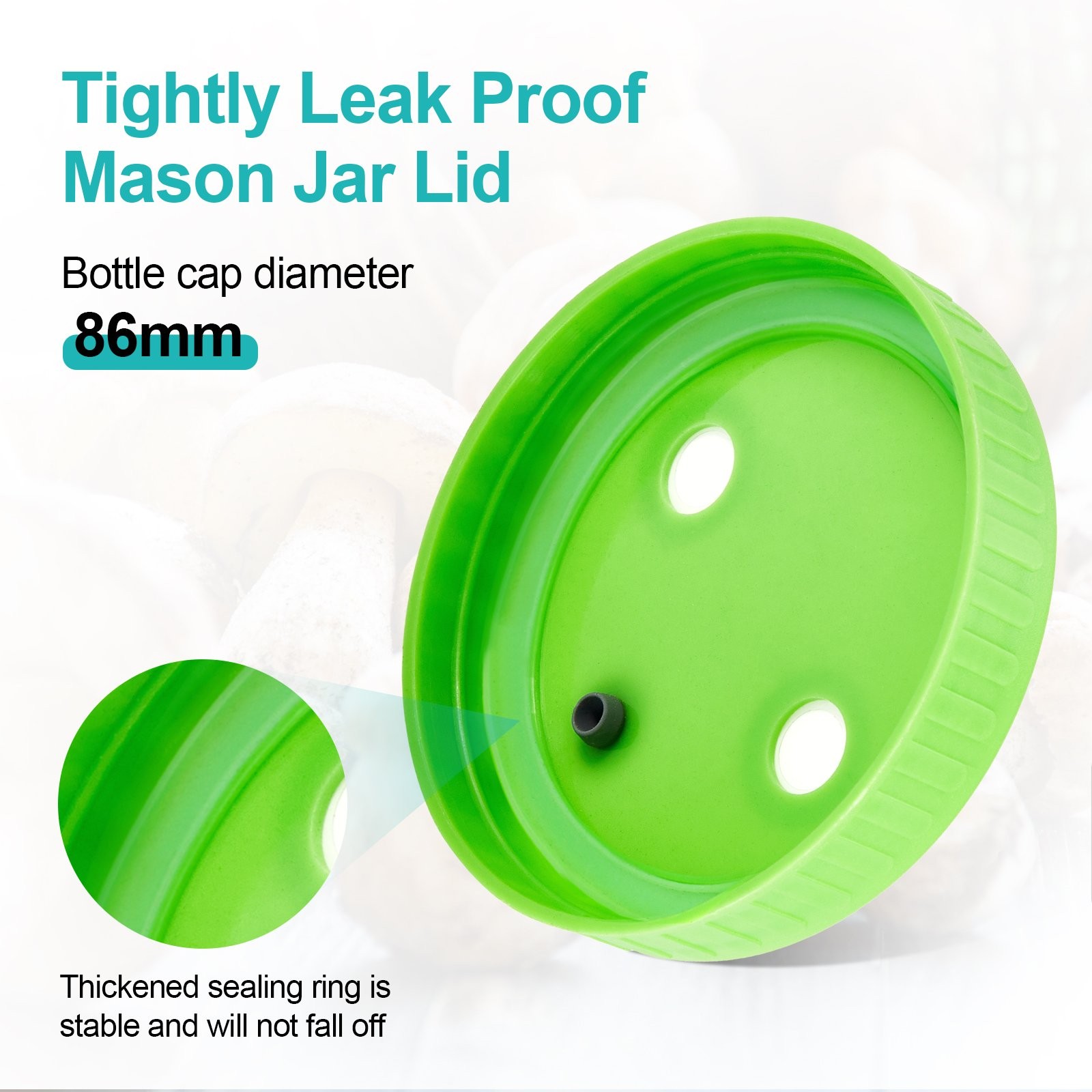 Mason Jar Lid Needle filter Lliquid Culture Lid with Tubing Mushroom growing Lid