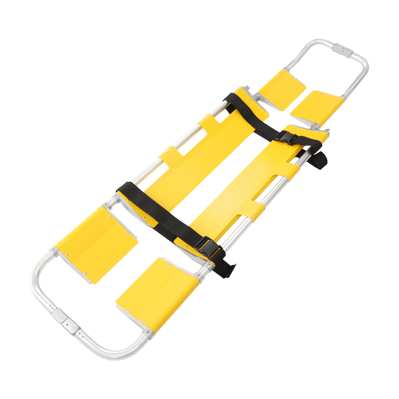 Foldable 47.24*17.32*3.15in Yellow Aluminum& Nylon Transport Medical Stretcher