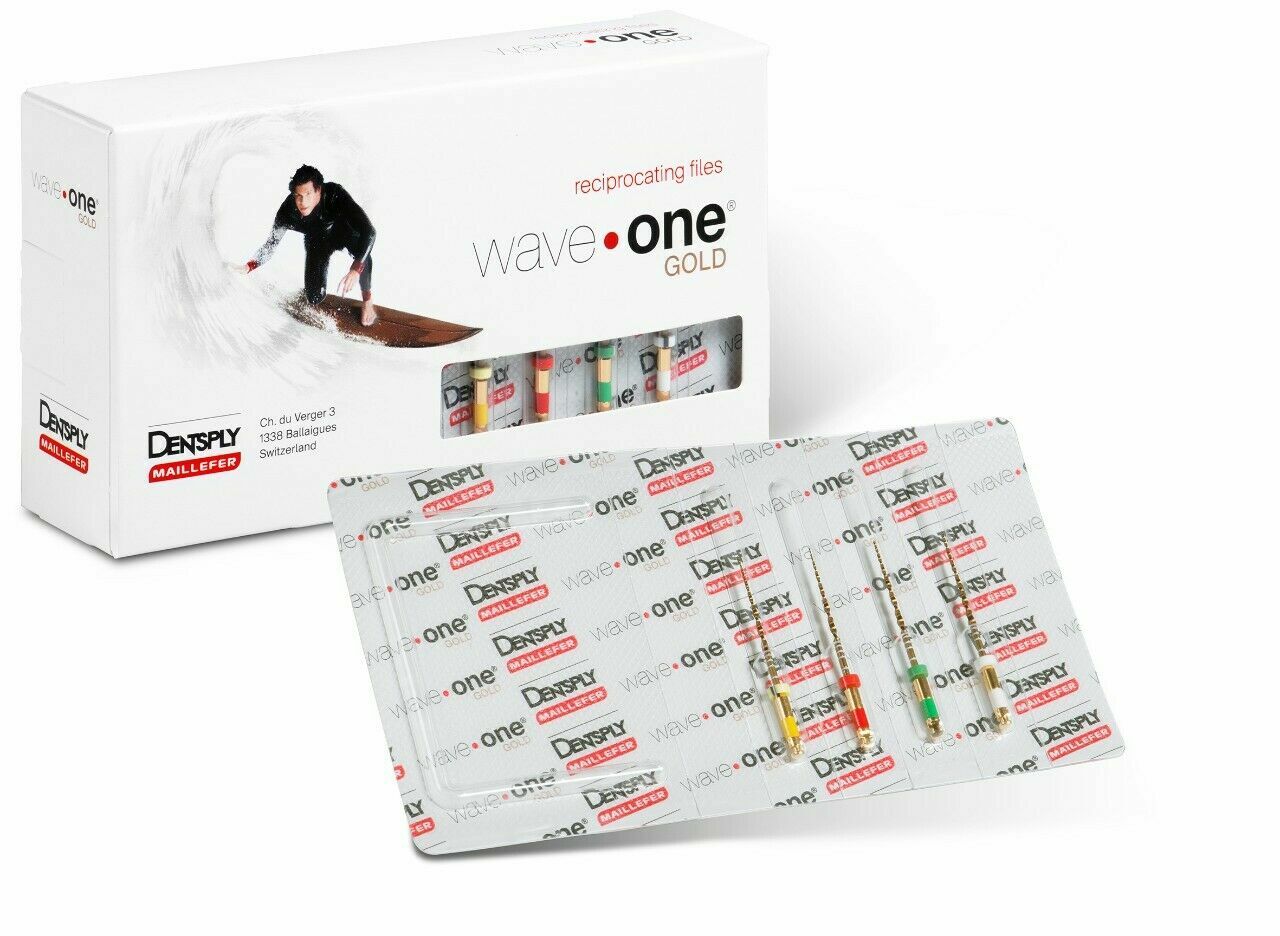 Waveone Gold DENTAL ASSORTED 21mm ENDODONTIC RECIPROCATING File Dentsply 4pk