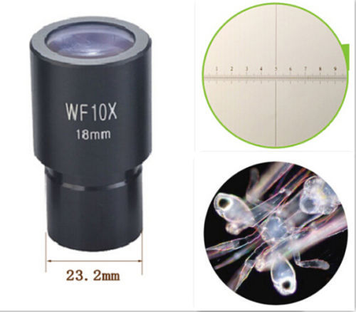 10X Biological Microscope Eyepiece 23.2mm Caliber Wide Field Ocular Lens