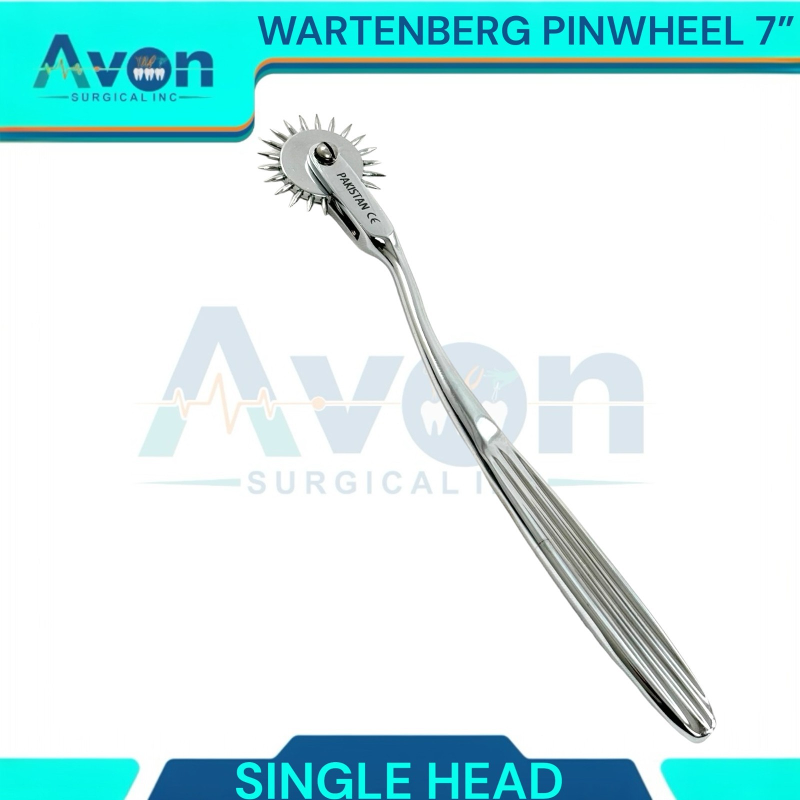 1 EA Single Head Wartenberg Pinwheel 7in – Sensory Examination Device Neuro