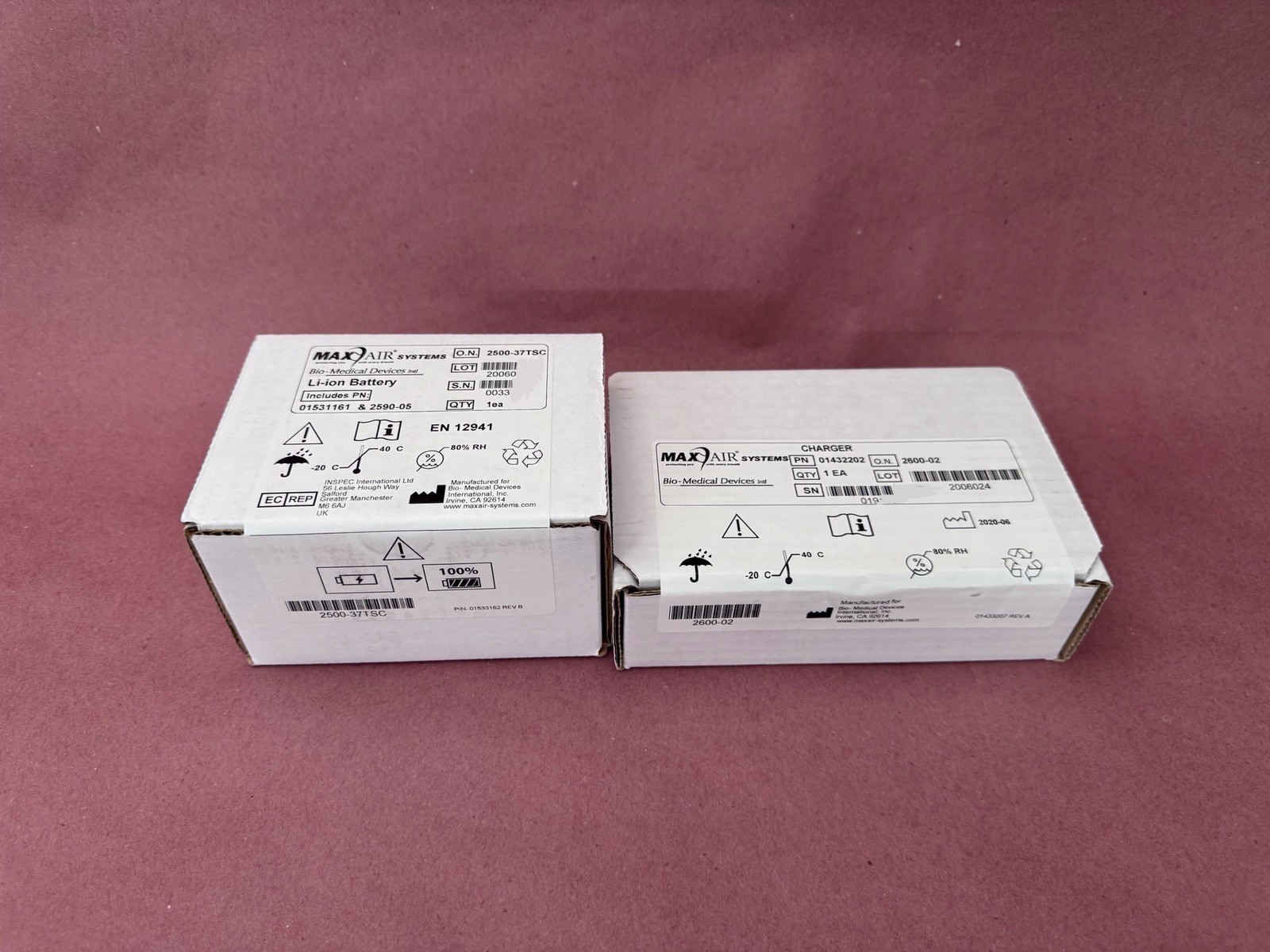 Max Air Li-Ion Battery And Battery Charger Brand New 2500-37TSC / 2600-02