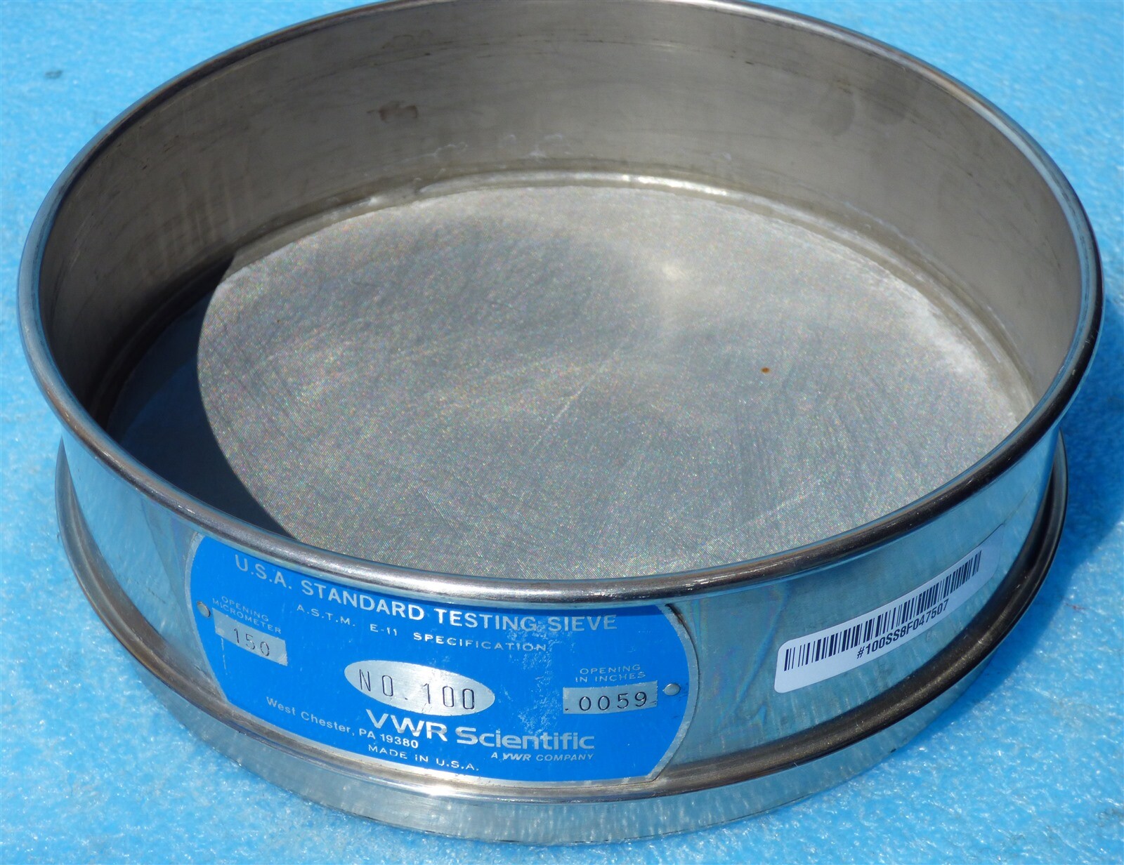 VWR #100 U.S. Standard Testing Sieve Stainless