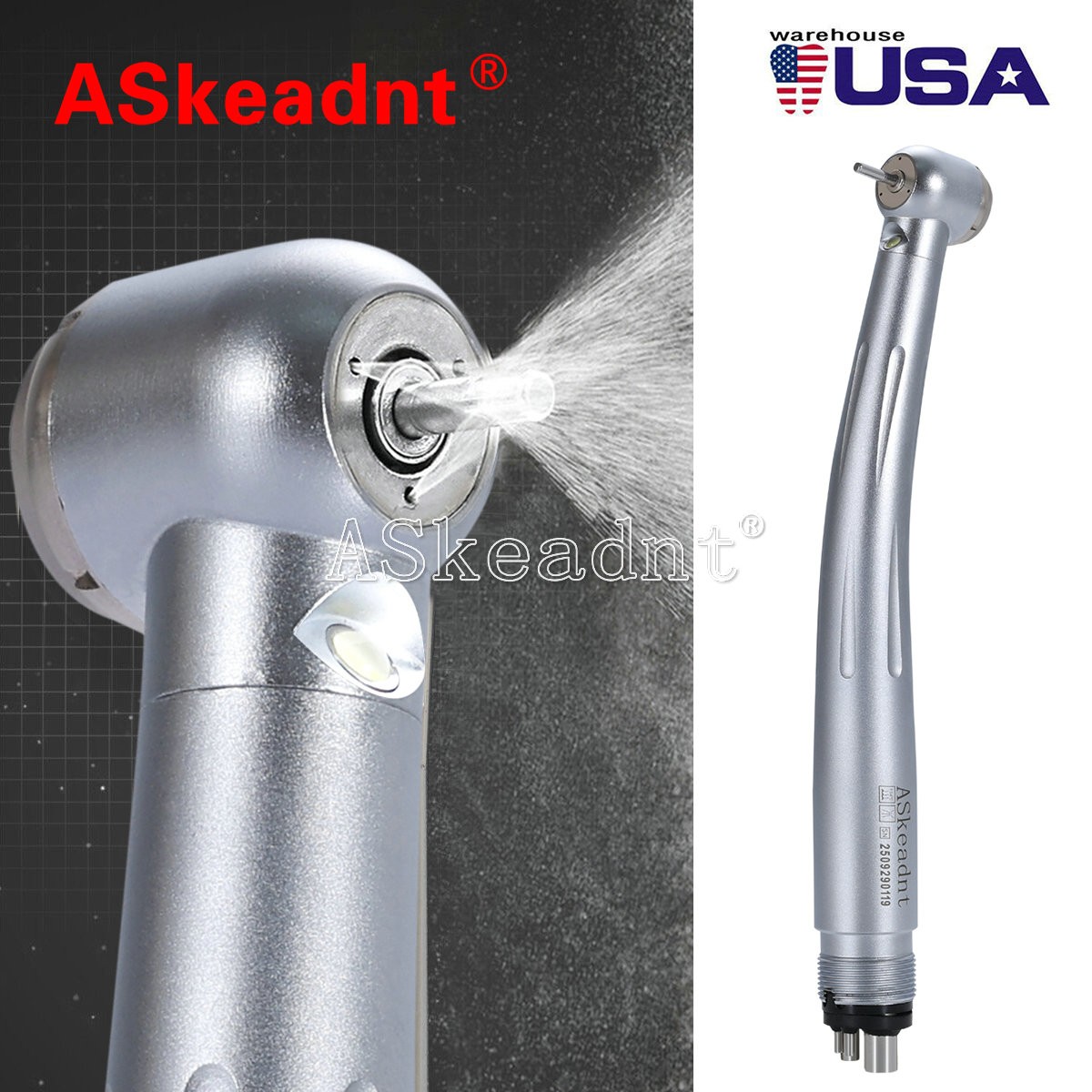 Dental LED E-generator Handpiece Ceramic Bearing 4Hole large torque for KAV