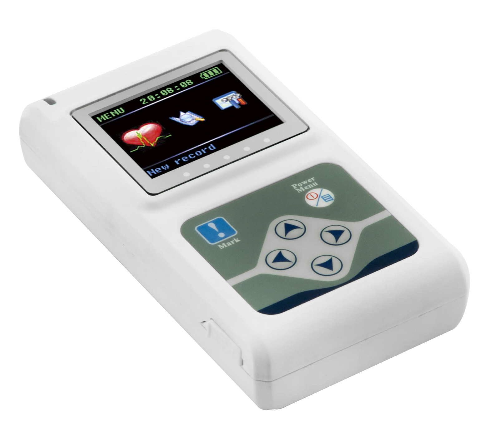3-Lead ECG Holter Monitor, 24-72hr Portable EKG Recorder with PC Analysis Softwa