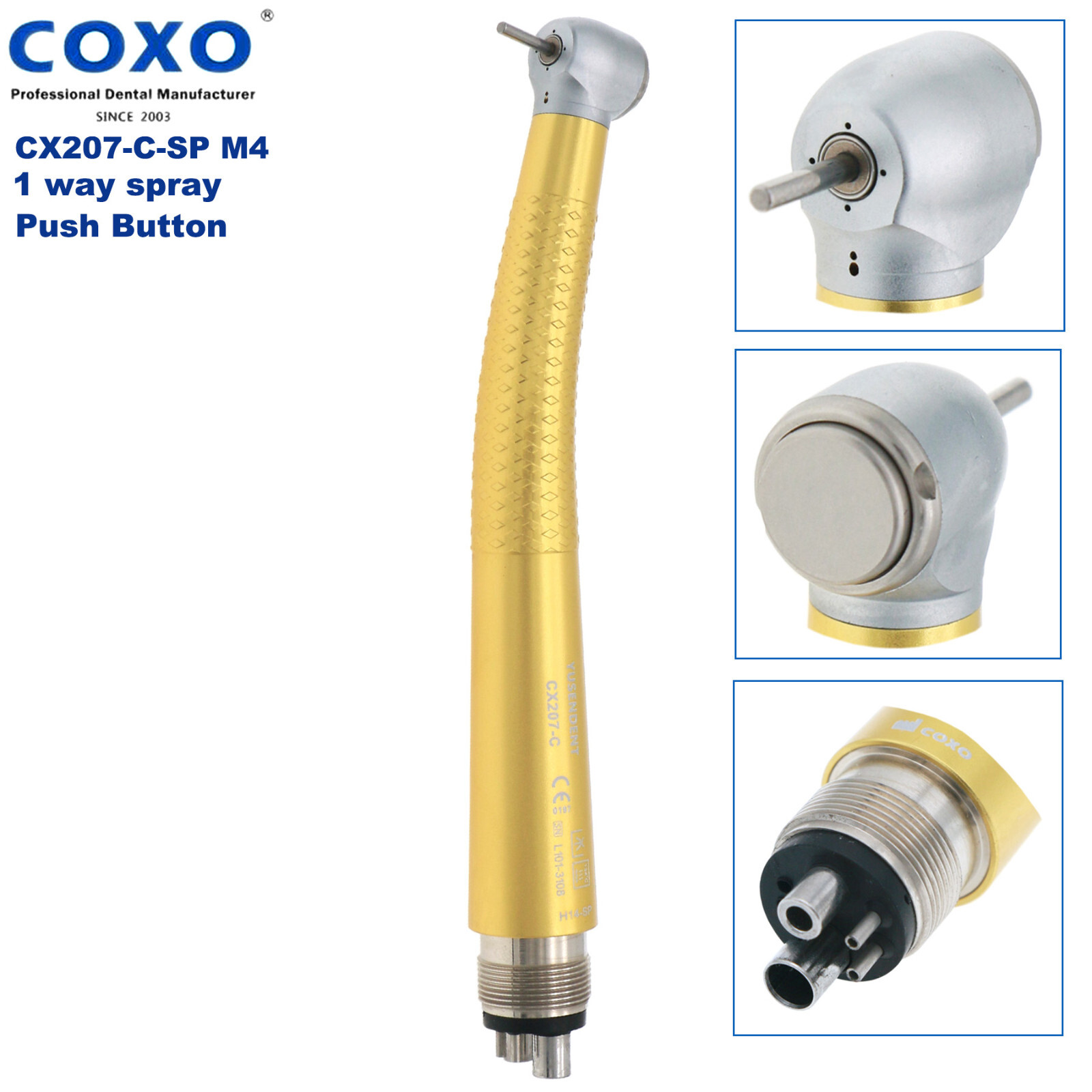 COXO Dental NSK Style High Speed Handpiece 4Hole Air Turbine CX207-C Standard