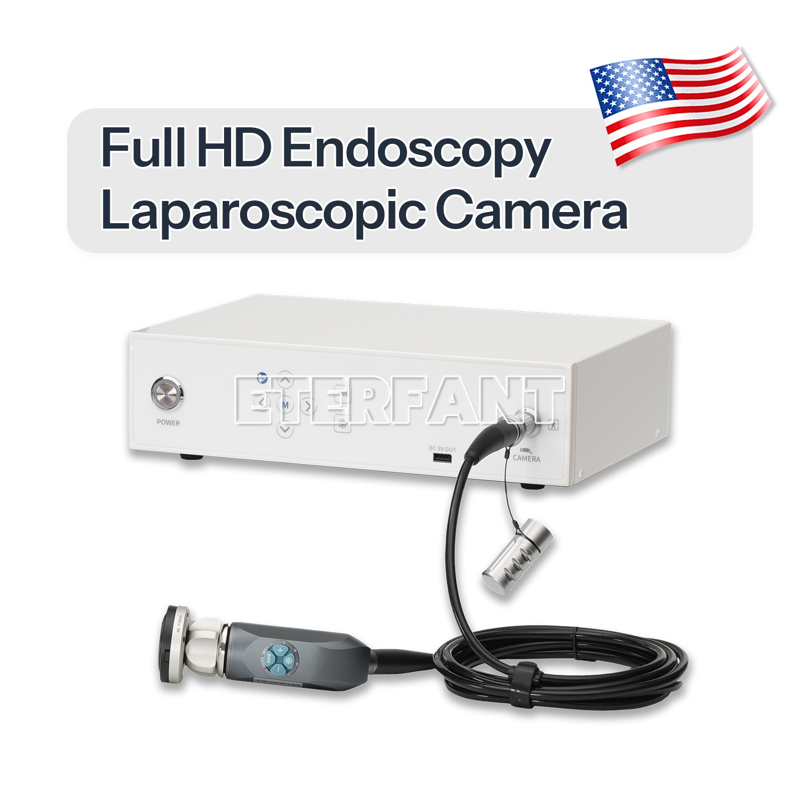 80W Medical Endoscopic LED Cold Light Source/1080p Full HD Laparoscopic Camera