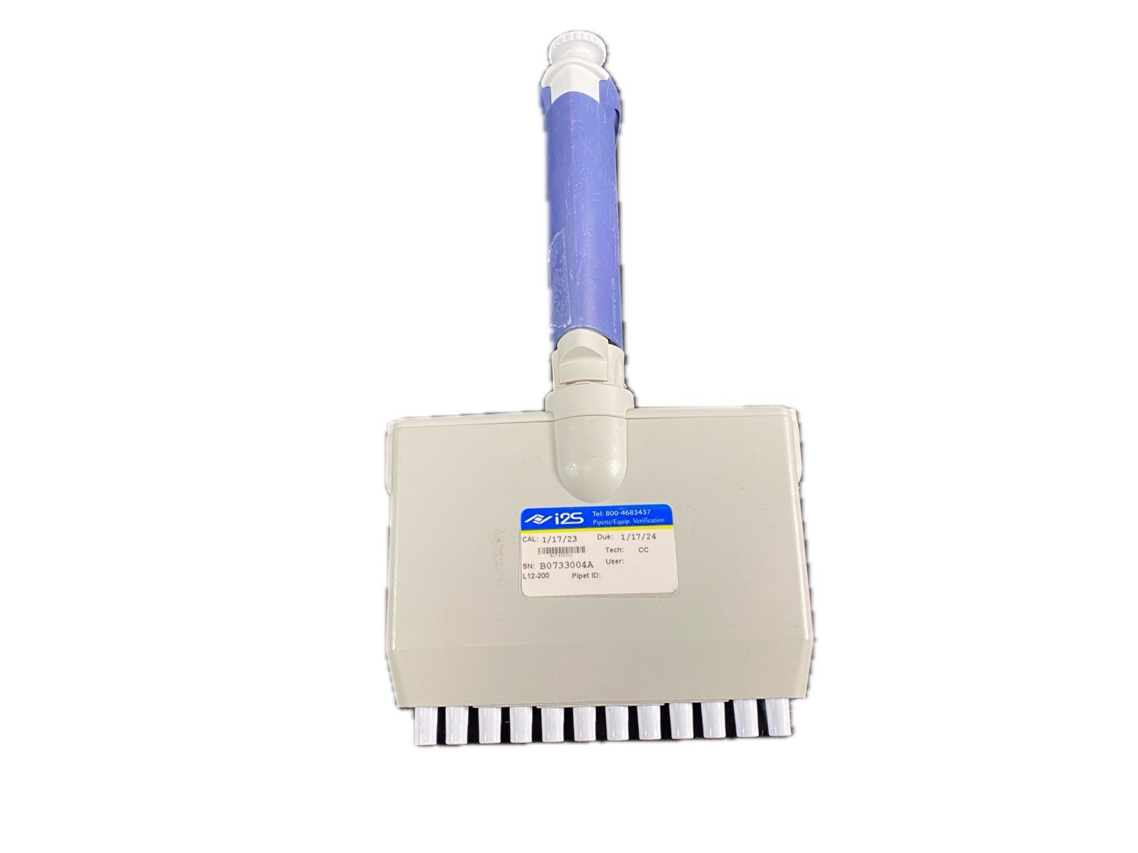 RAININ L-200 Pipet-Lite 20-200uL LTS Multichannel Adjustable 12-Channel Pipette