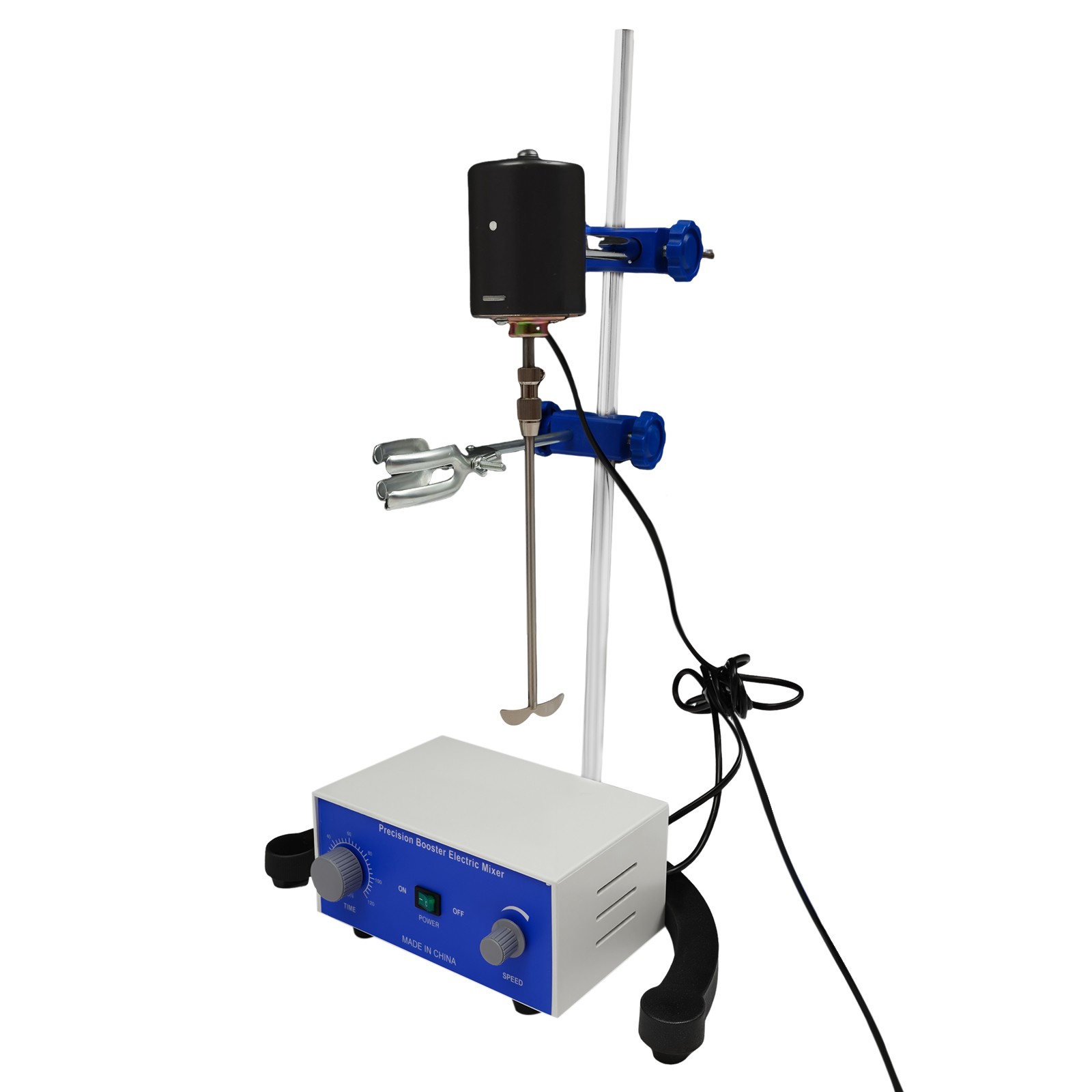 Overhead Lab Stirrer, 100W 2800 RPM, 2.64 Gal Capacity, Digital Timer, 0-120 Min
