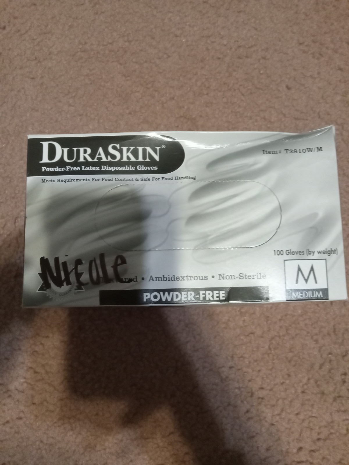 Liberty Glove Duraskin T2810W /M Latex Disposable Powder Free Gloves-New In Box