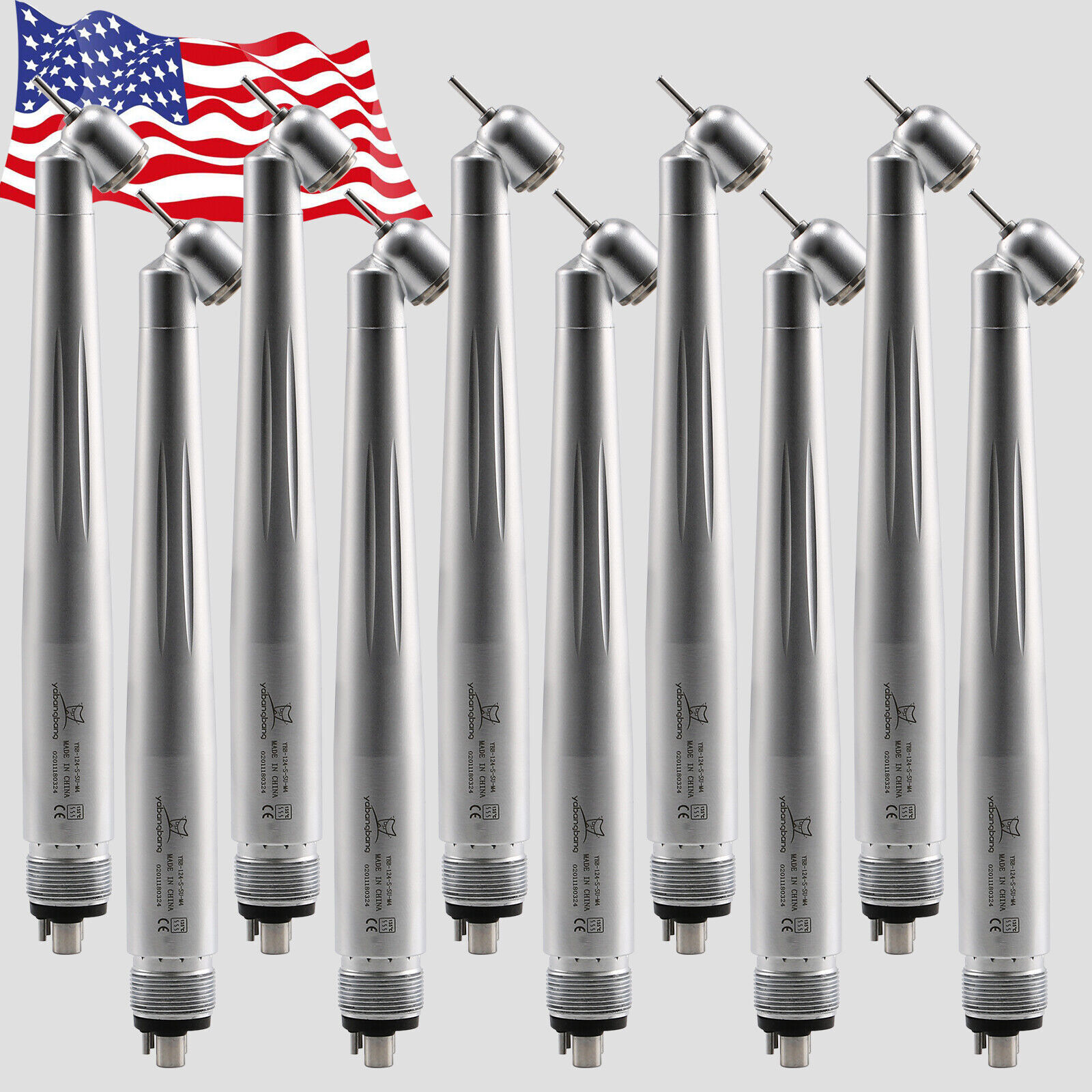 Dental 45° High Speed Handpiece Surgical Single Spray 4 Hole Push Button Ere