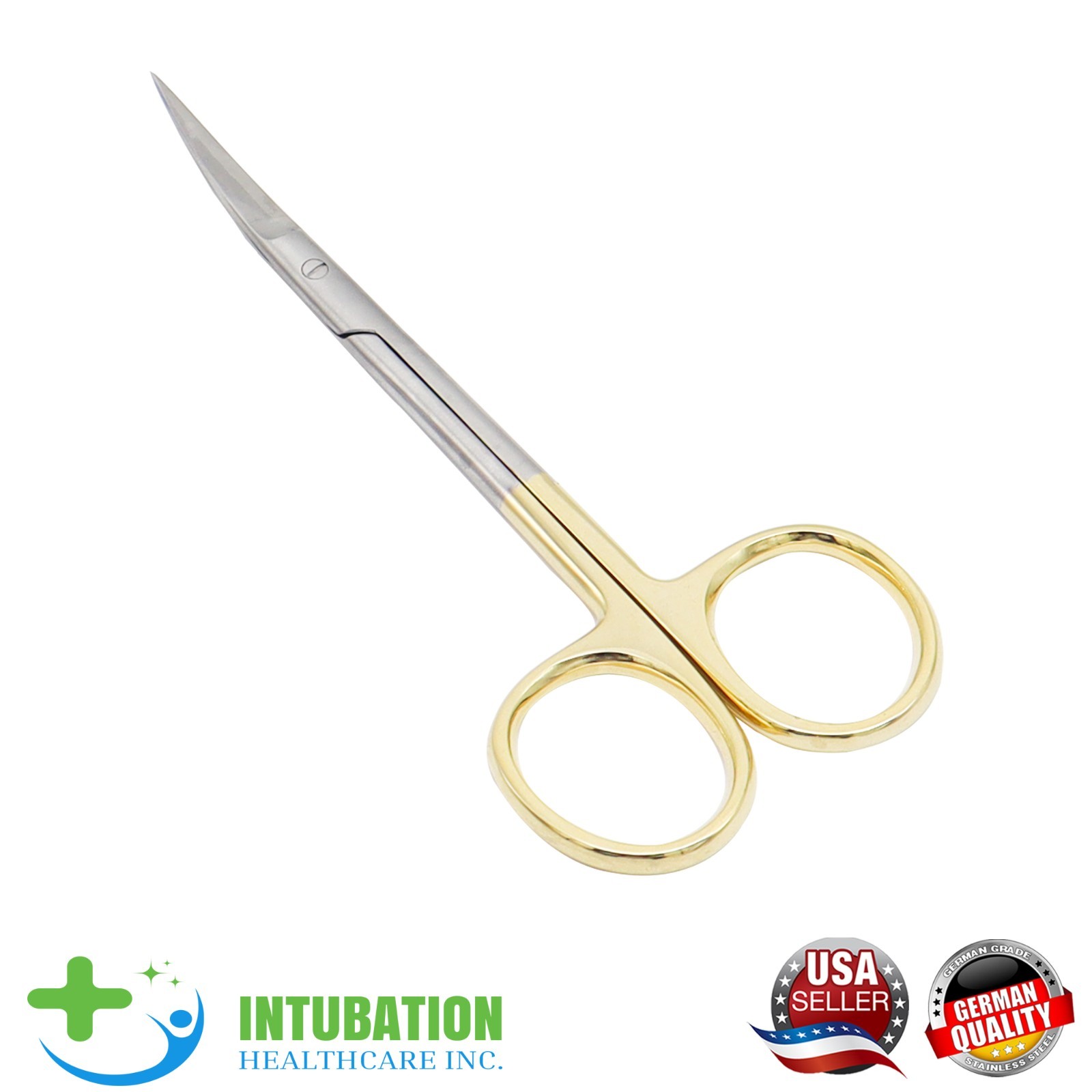 Surgical Operating Iris Scissors 11cm Curved TC Surgical Instrument German Grade