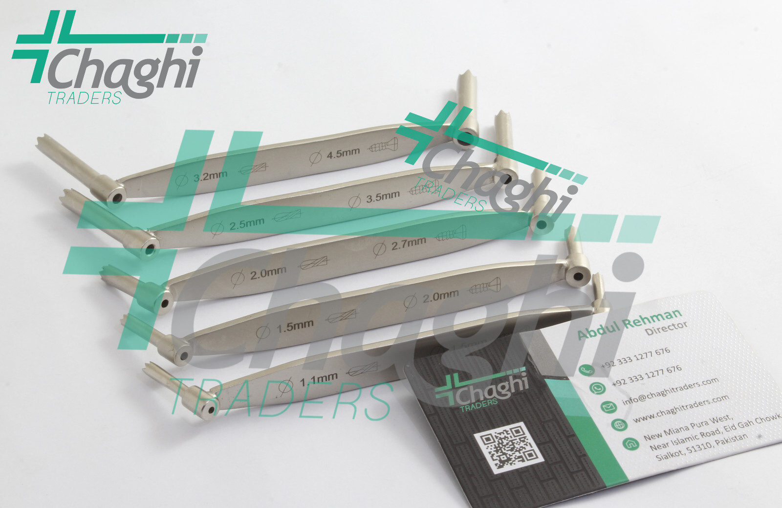 Drill Guide Drill sleeve 1.1mm to 3.2mm&1.5mm to 4.5mm 5 PCs Set Orthopedic Inst
