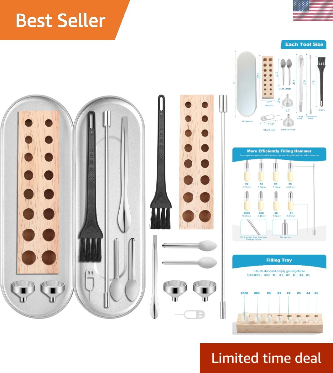 10-Pc Filling Tools Set: Stainless Steel Scoops & Aluminum Funnels