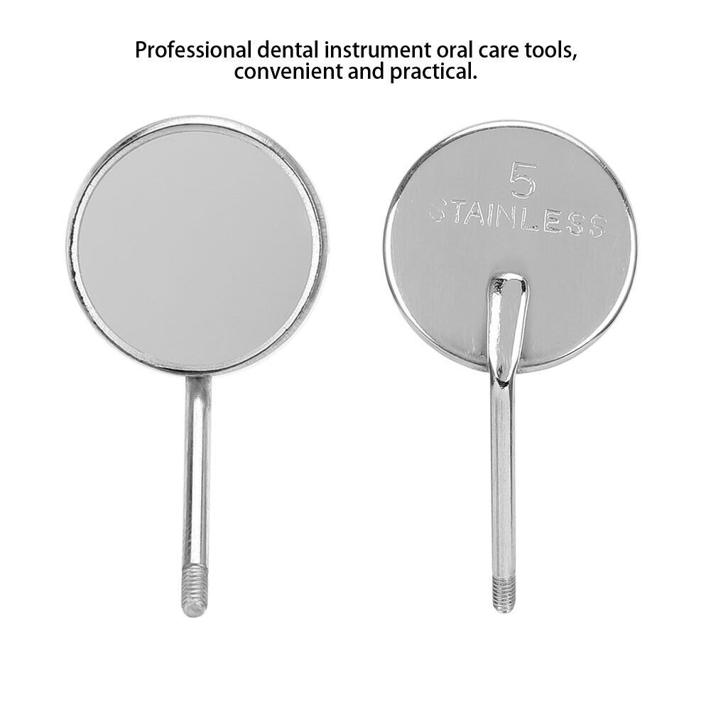 20/40PC Dental Orthodontic Stainless Steel Mouth Mirrors 5# Plain Size Mirror-