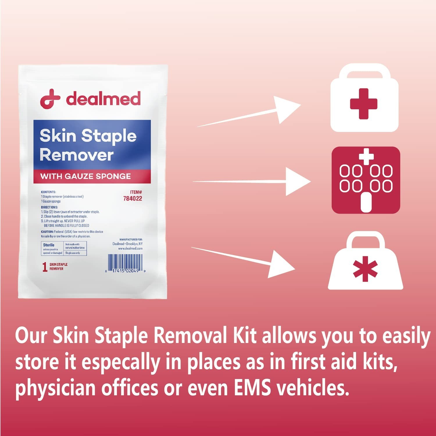 Emergency-Ready Sterile Staple Removal Kit – 10 Disposable Tools for Healthcare