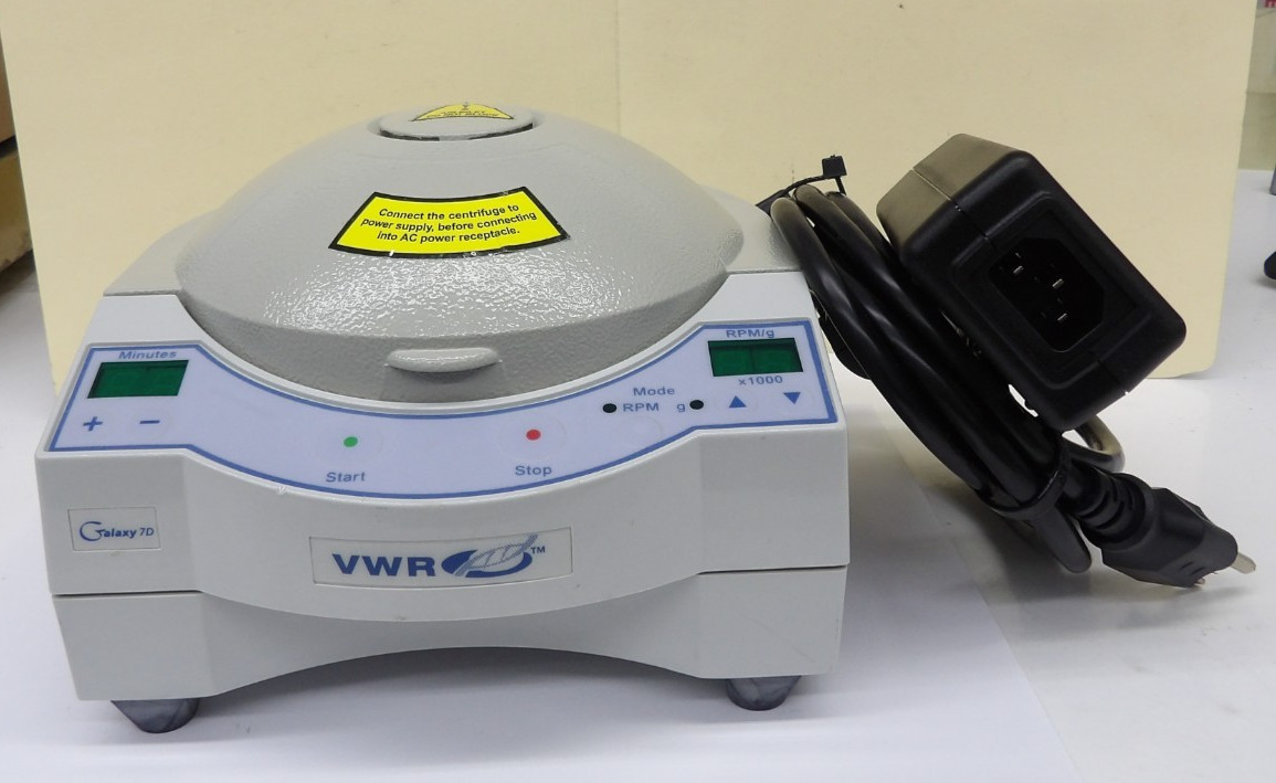 VWR 37001-294 Galaxy 7D Digital Microcentrifuge 24VDC, 1.2A
