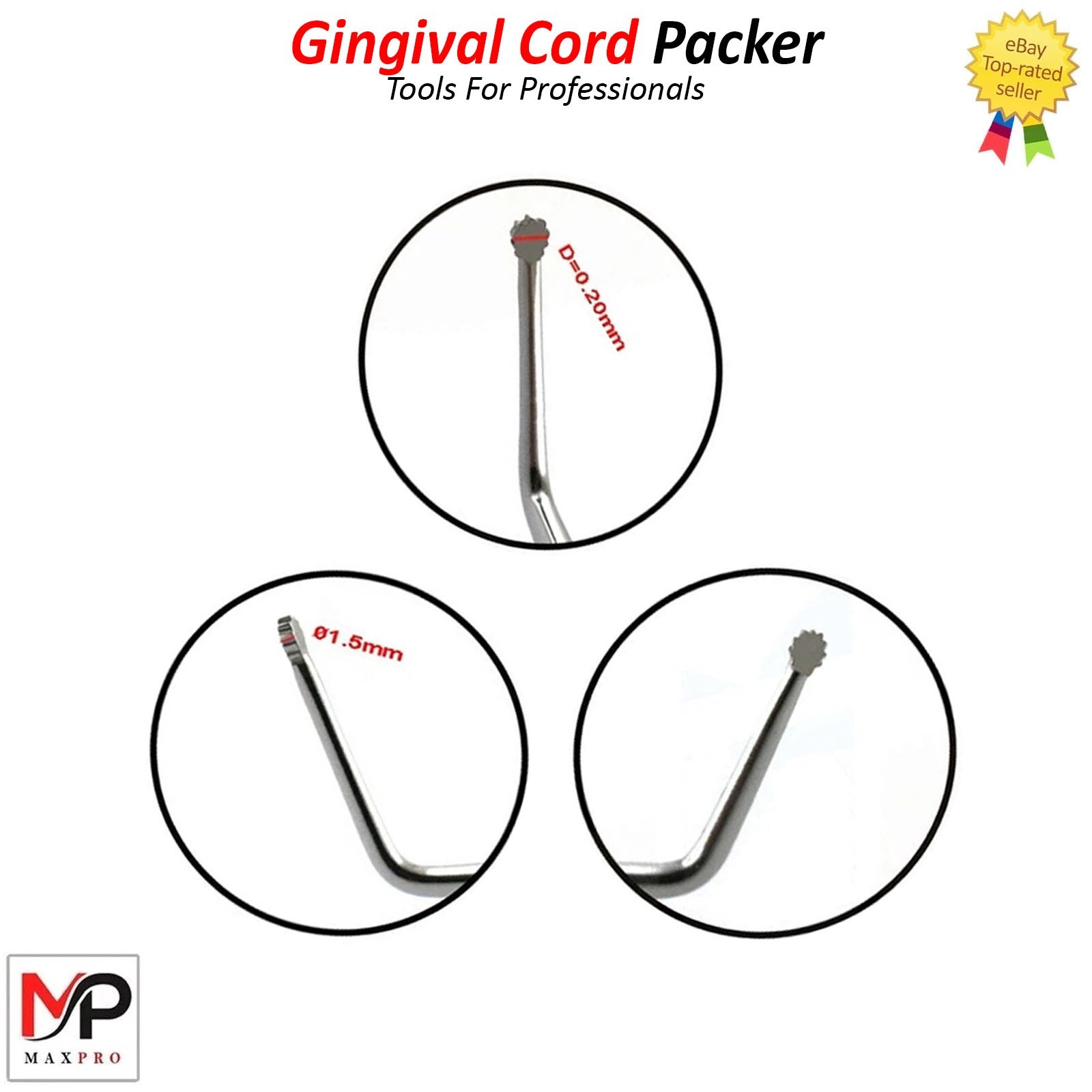 Dental Cord Packer Small Tip Perio Gingival Atraumatic Retraction Instruments