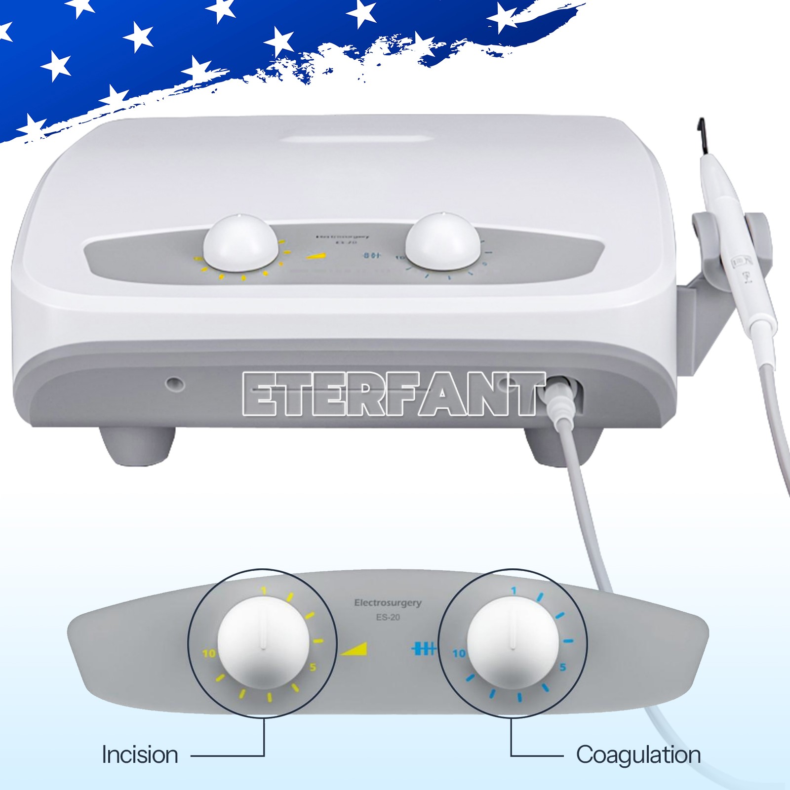 Dental Electro Electrosurgery Unit Machine High Frequency Electric 7PCs Knife