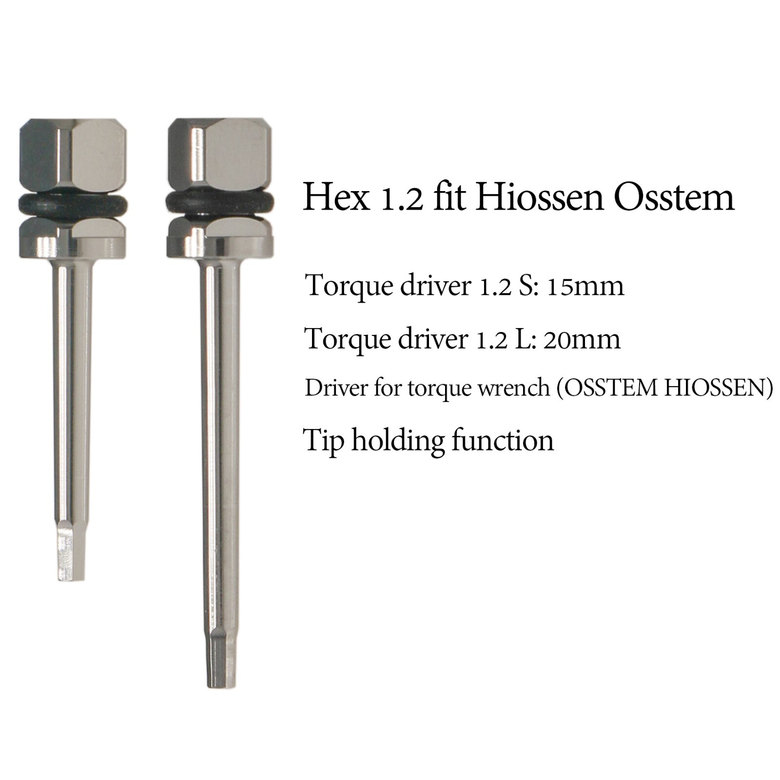 Fits Hiossen Osstem Implant Torque Driver Hex 1.2mm Square Screwdriver 15mm 20mm