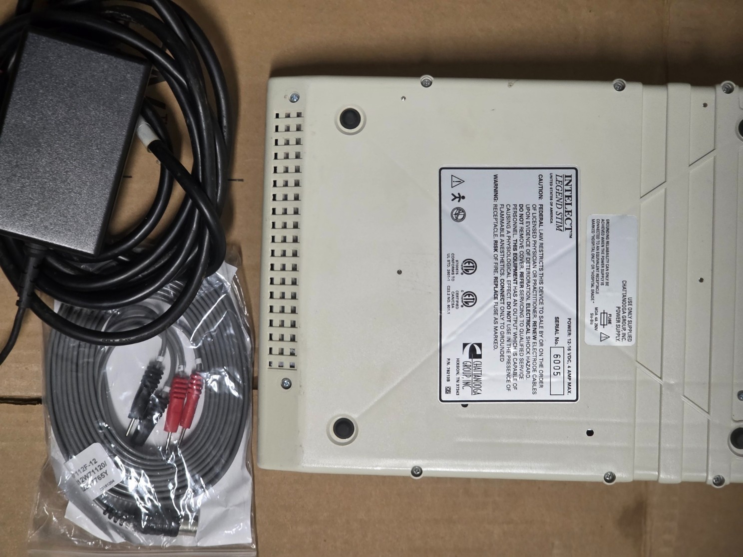 Chattanooga Intelect Legend Stimulator 2 channel with leads and power supply